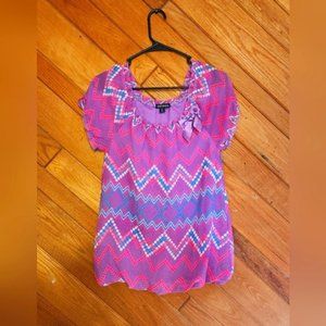 George 7-8 Iris Orchard bubble hem patterned dress with bow